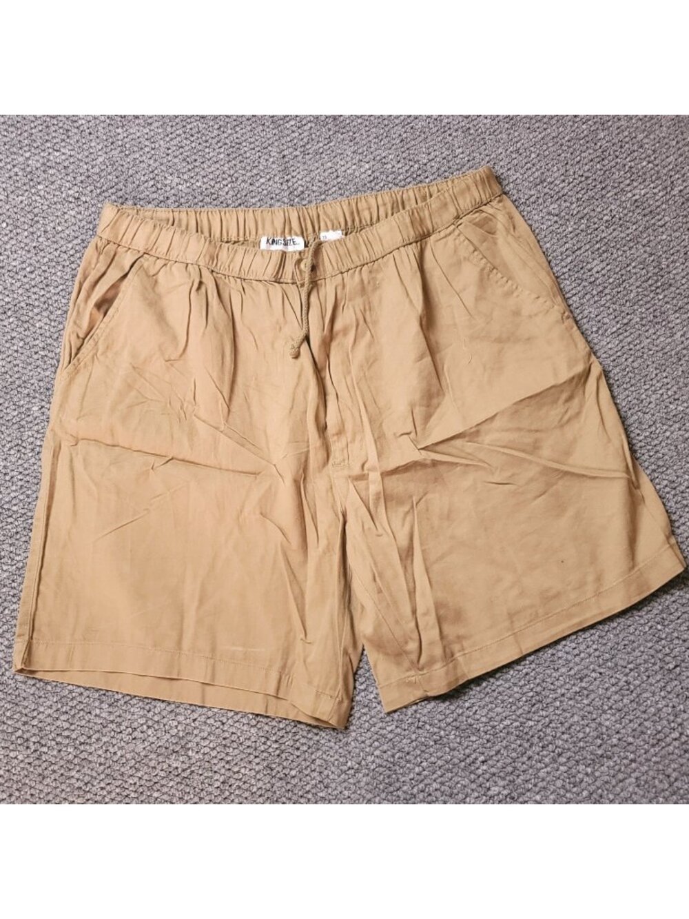 KingSize Shorts Mens XL Big Tall Khaki Elastic LL Chino y2K Beige Pull